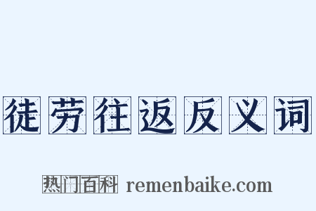徒劳往返反义词是什么意思的图片